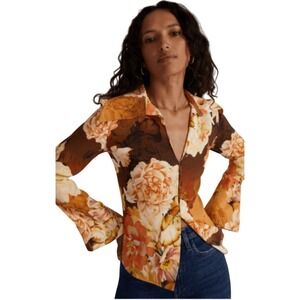 Favorite Daughter Sienna Floral The Jane Shirt Size‎ S Long Sleeve NWT